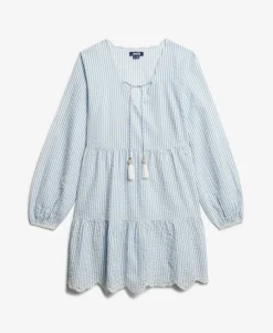 Broderie Tiered Mini Dress
