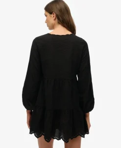 Broderie Tiered Mini Dress
