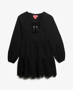 Broderie Tiered Mini Dress