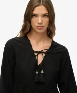 Broderie Tiered Mini Dress