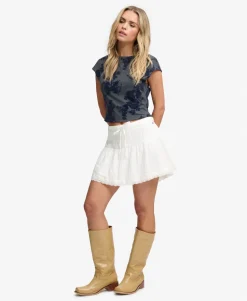 Broderie Trim Mini Skirt