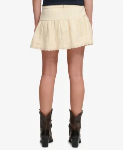 Broderie Trim Mini Skirt