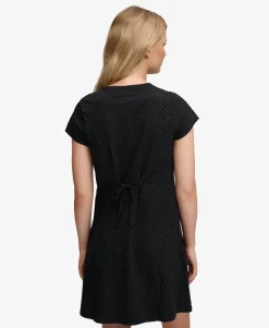Button Through Short Sleeve Mini Dress