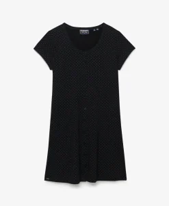 Button Through Short Sleeve Mini Dress