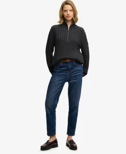 Cable Half Zip Knit