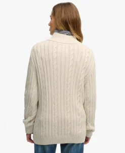 Cable Half Zip Knit