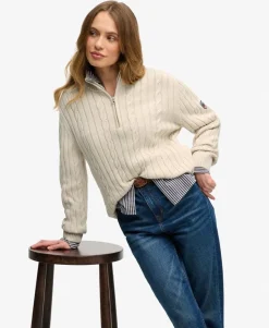 Cable Half Zip Knit