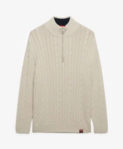 Cable Half Zip Knit