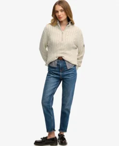Cable Half Zip Knit