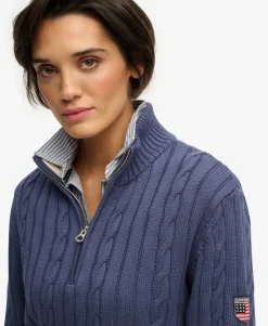 Cable Half Zip Knit