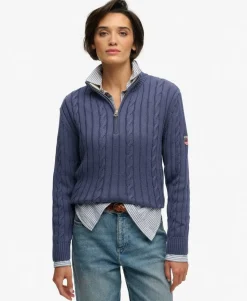 Cable Half Zip Knit
