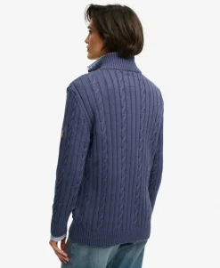 Cable Half Zip Knit