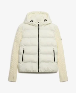 Cable Knit Sleeve Hybrid Jacket