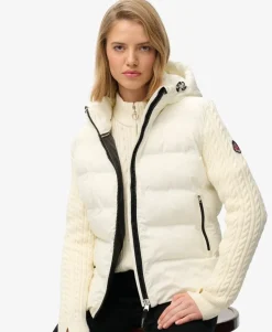 Cable Knit Sleeve Hybrid Jacket