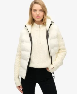 Cable Knit Sleeve Hybrid Jacket