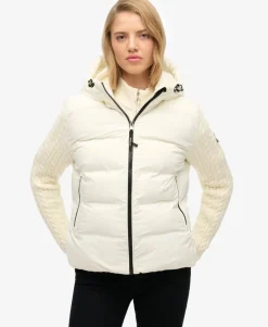 Cable Knit Sleeve Hybrid Jacket