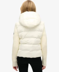 Cable Knit Sleeve Hybrid Jacket