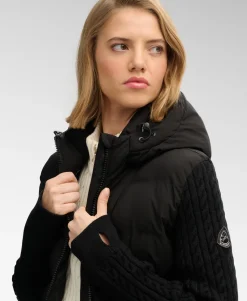 Cable Knit Sleeve Hybrid Jacket