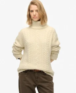 Cable Roll Neck Jumper