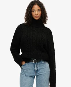 Cable Roll Neck Jumper