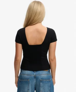 Cap Sleeve Corset Top