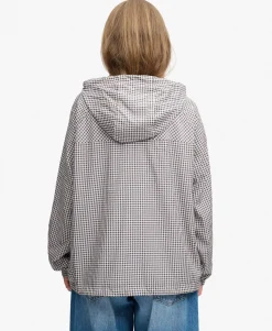 Checked Raglan Windbreaker Jacket