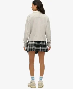 Check Pleated Mini Skirt
