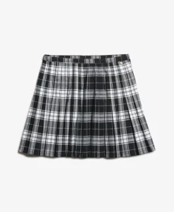 Check Pleated Mini Skirt