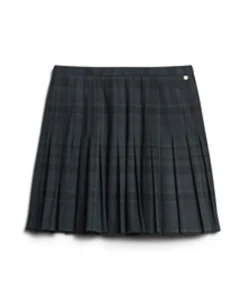 Check Pleated Mini Skirt