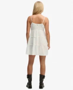 Cheesecloth Tiered Mini Dress