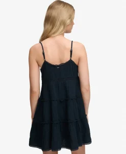 Cheesecloth Tiered Mini Dress