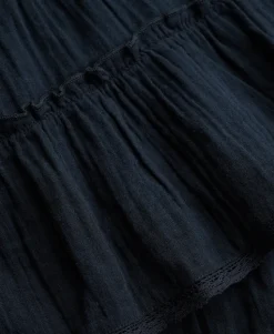 Cheesecloth Tiered Mini Skirt