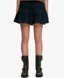 Cheesecloth Tiered Mini Skirt
