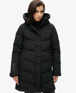 City Chevron Padded Parka Coat