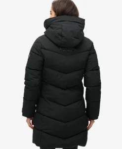 City Chevron Padded Parka Coat