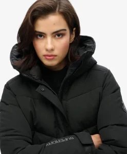 City Chevron Padded Parka Coat