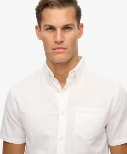 City Cotton Linen Short Sleeve Shirt