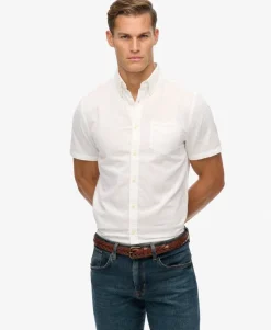 City Cotton Linen Short Sleeve Shirt