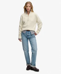 Classic Cotton Knit Half Zip Jumper