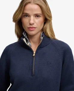 Classic Cotton Knit Half Zip Jumper