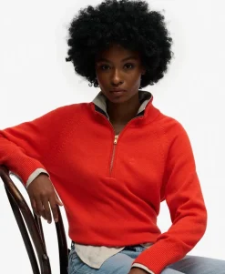 Classic Cotton Knit Half Zip Jumper