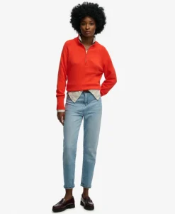 Classic Cotton Knit Half Zip Jumper