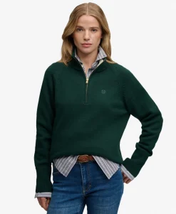 Classic Cotton Knit Half Zip Jumper