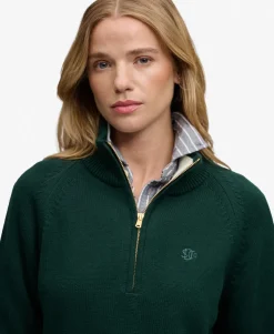 Classic Cotton Knit Half Zip Jumper