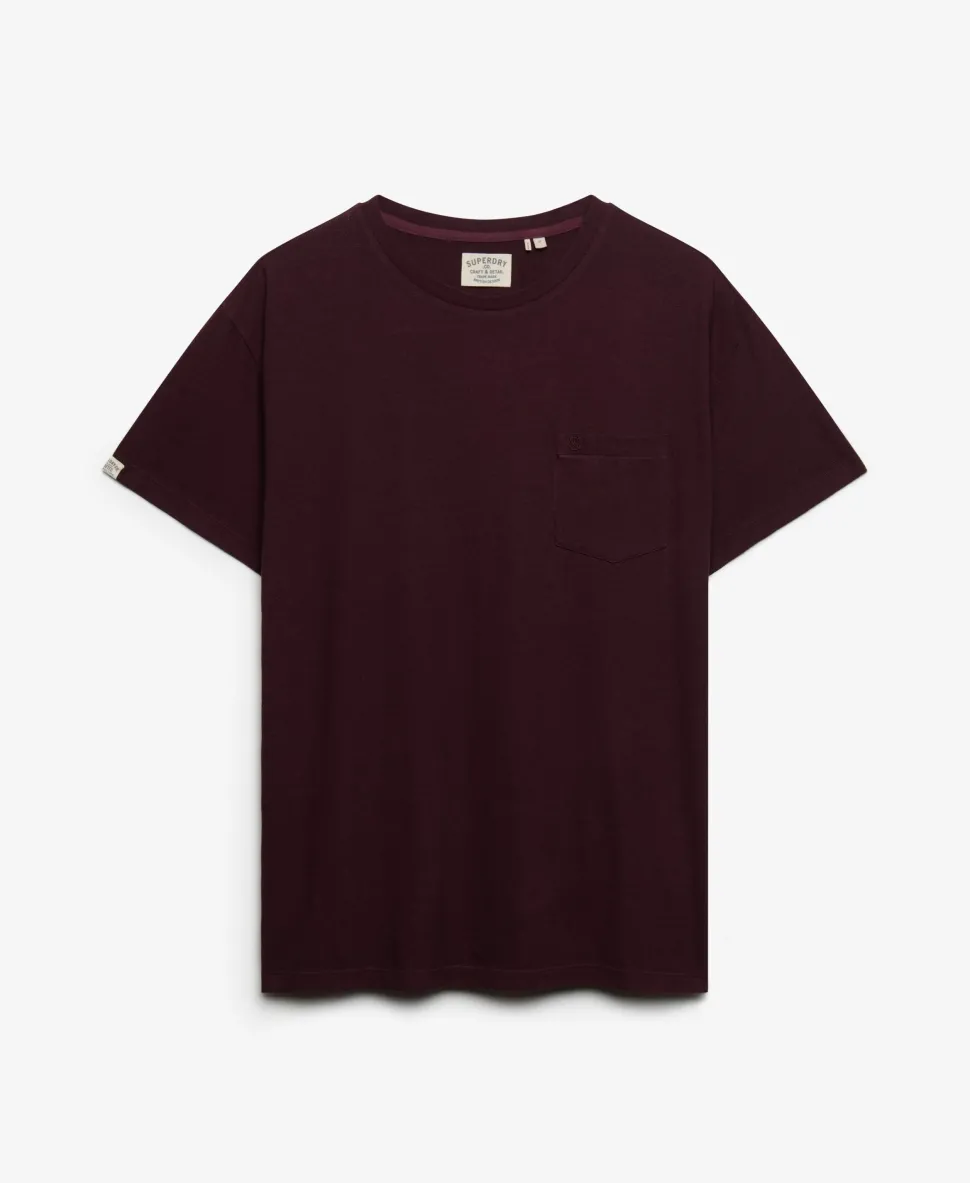 Classic Cotton Linen Pocket T-Shirt
