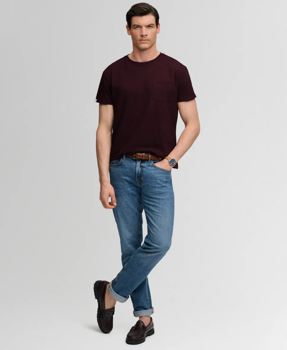 Classic Cotton Linen Pocket T-Shirt