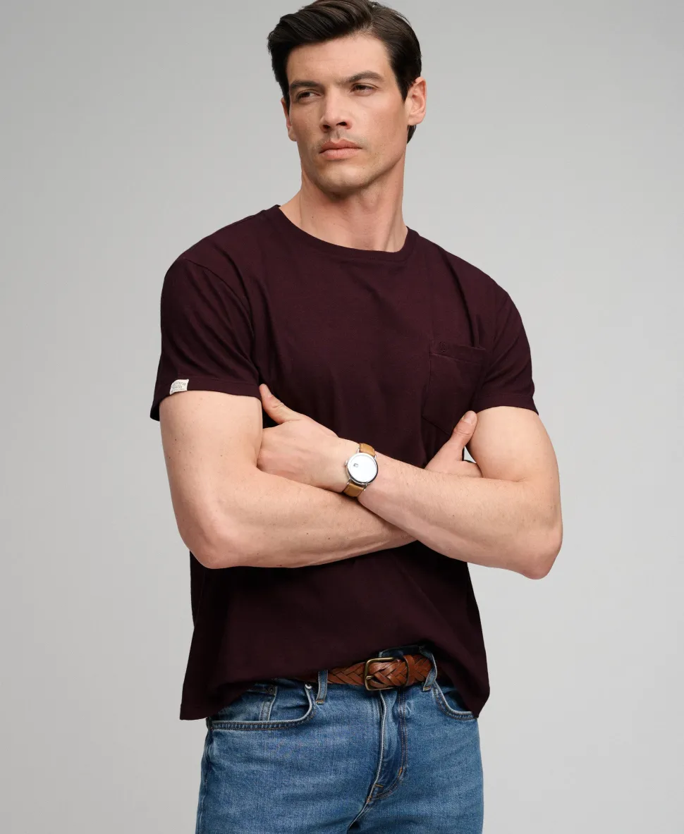 Classic Cotton Linen Pocket T-Shirt