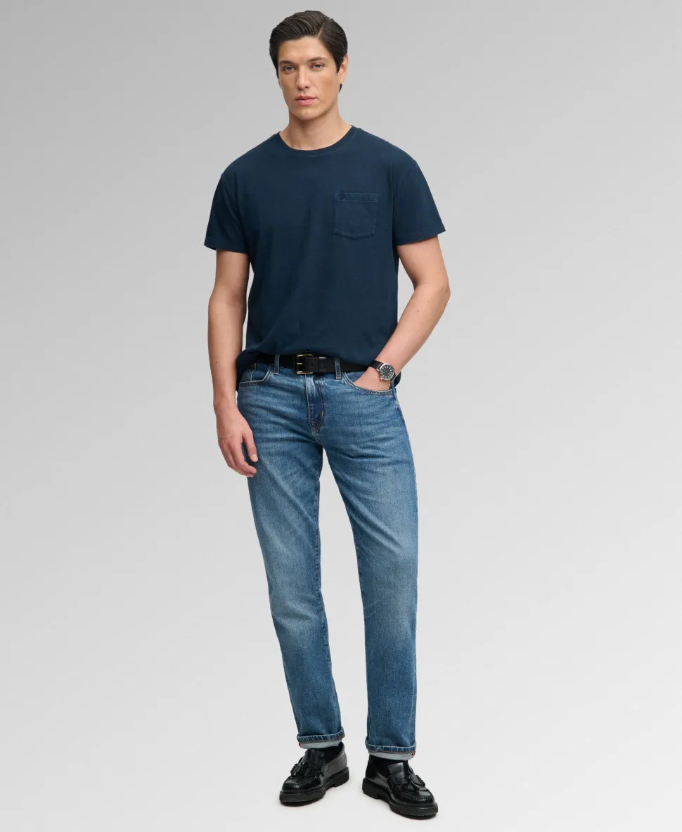 Classic Cotton Linen Pocket T-Shirt