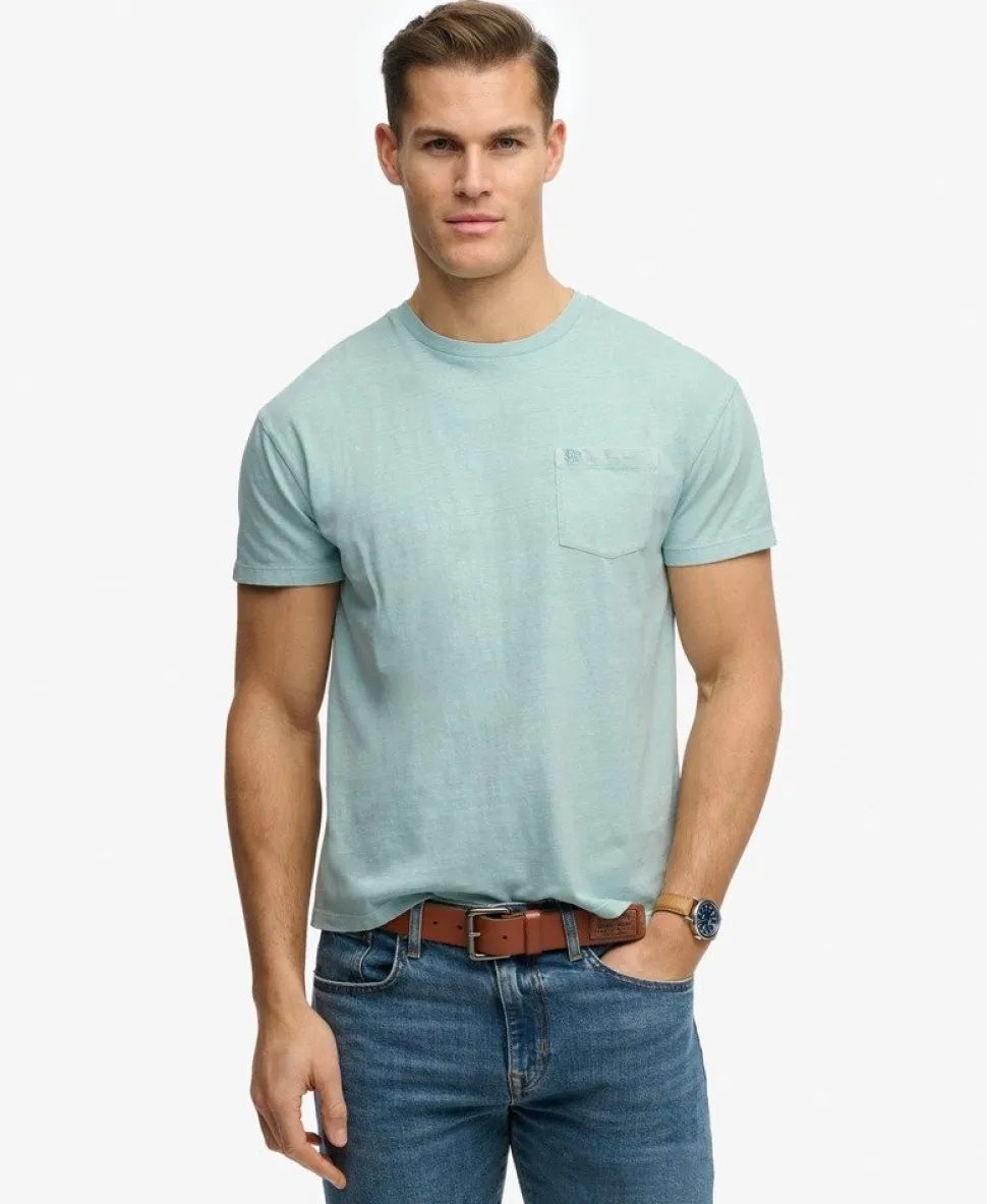 Classic Cotton Linen Pocket T-Shirt