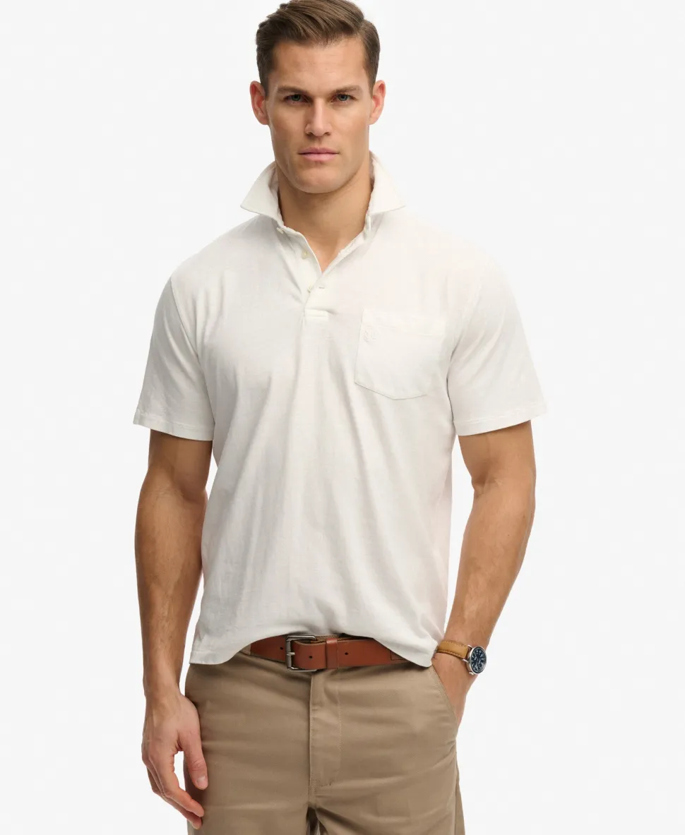 Classic Cotton Linen Polo Shirt